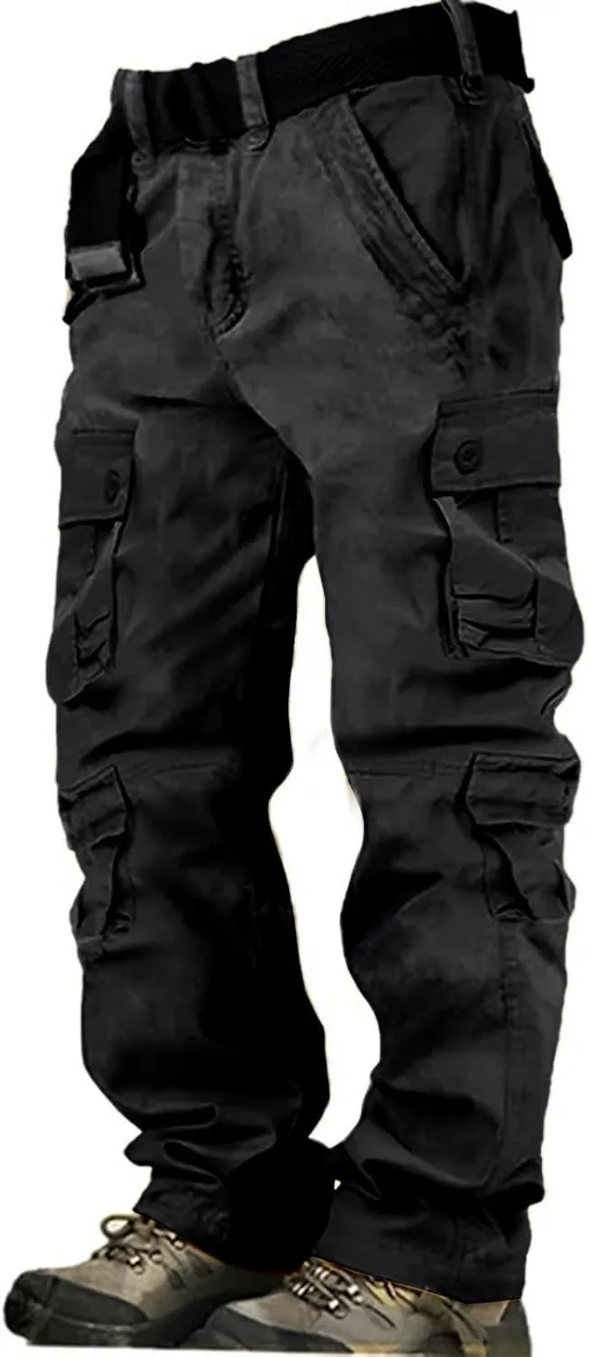 Cargo Pants for Men Outdoor Tactical Stretch Work Multi Pockets Ripstop Baggy Water Resistant Joggers