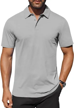 COOFANDY Men's Polo Shirts Short Sleeve Moisture Wicking Golf Shirt Fashion Casual Collared T-Shirt