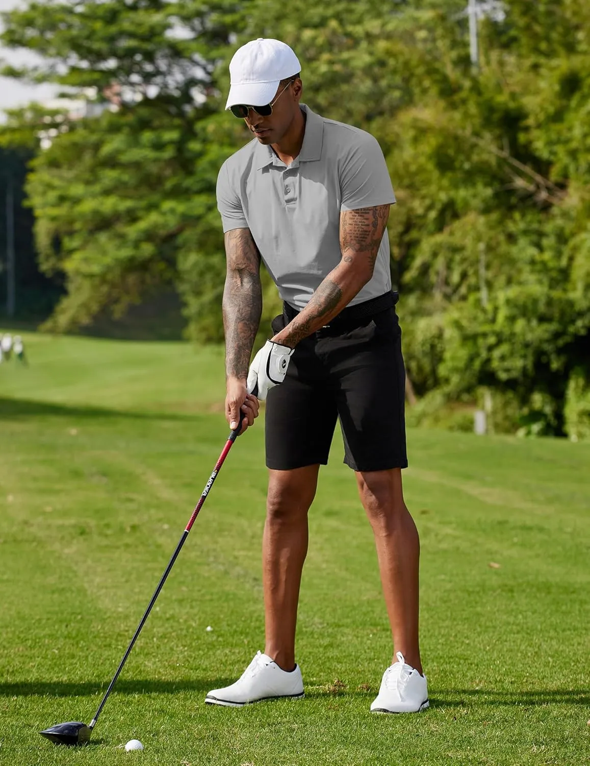 COOFANDY Men's Polo Shirts Short Sleeve Moisture Wicking Golf Shirt Fashion Casual Collared T-Shirt
