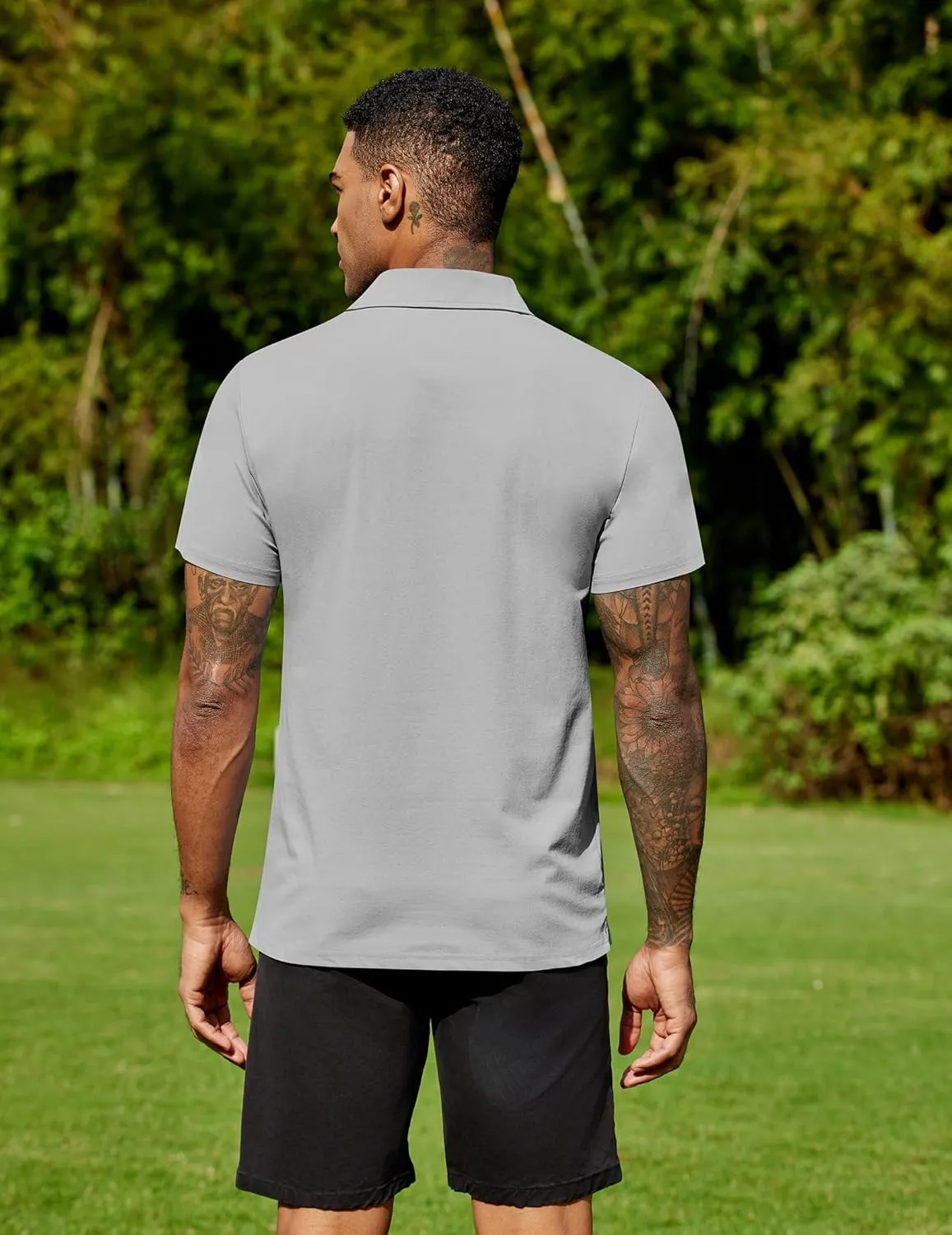 COOFANDY Men's Polo Shirts Short Sleeve Moisture Wicking Golf Shirt Fashion Casual Collared T-Shirt
