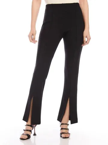 Fifteen Twenty Front Slit Pants - BLACK