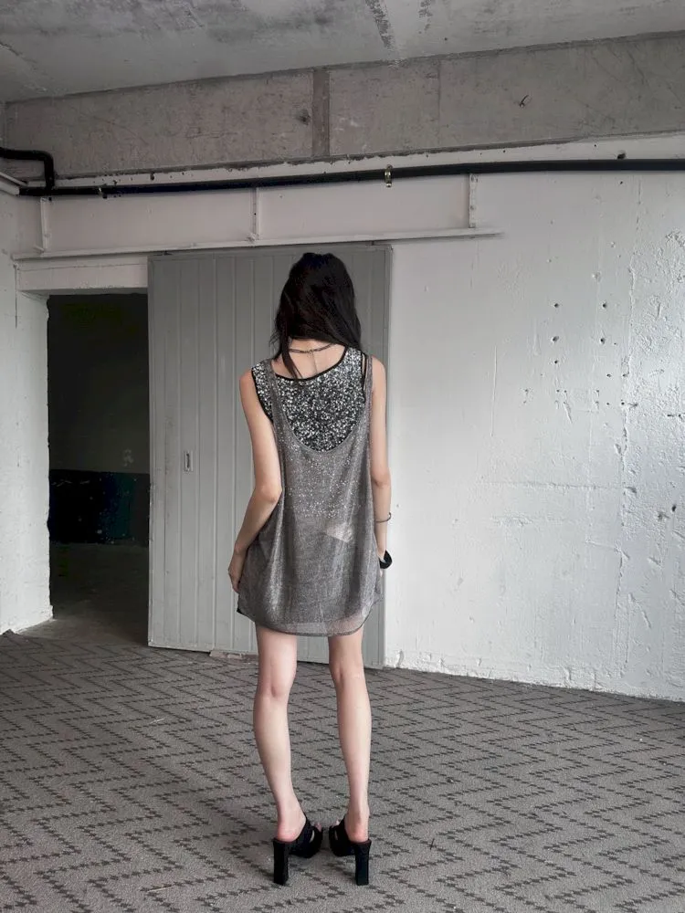Glitter Slimming Vest Beaded Camisole【s0000008502】