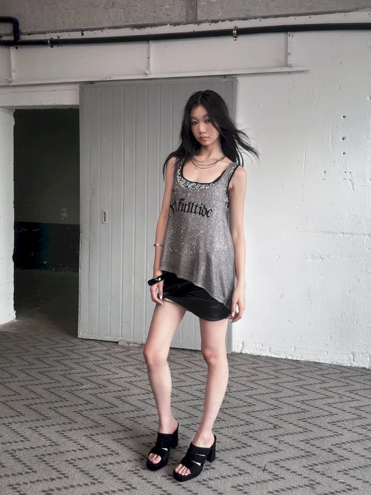 Glitter Slimming Vest Beaded Camisole【s0000008502】