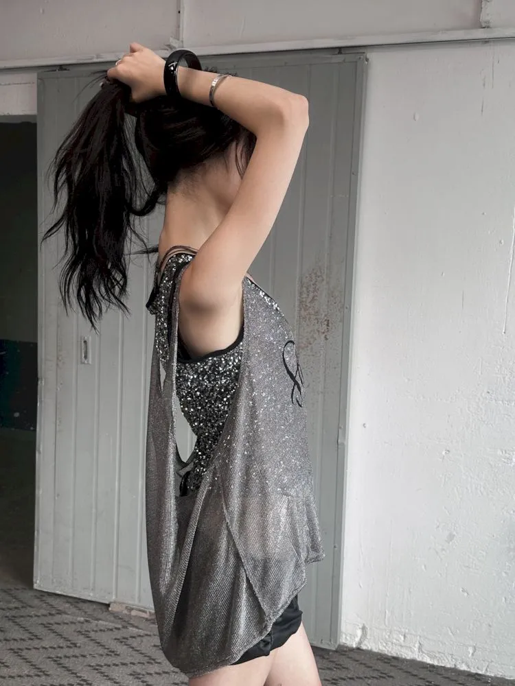 Glitter Slimming Vest Beaded Camisole【s0000008502】