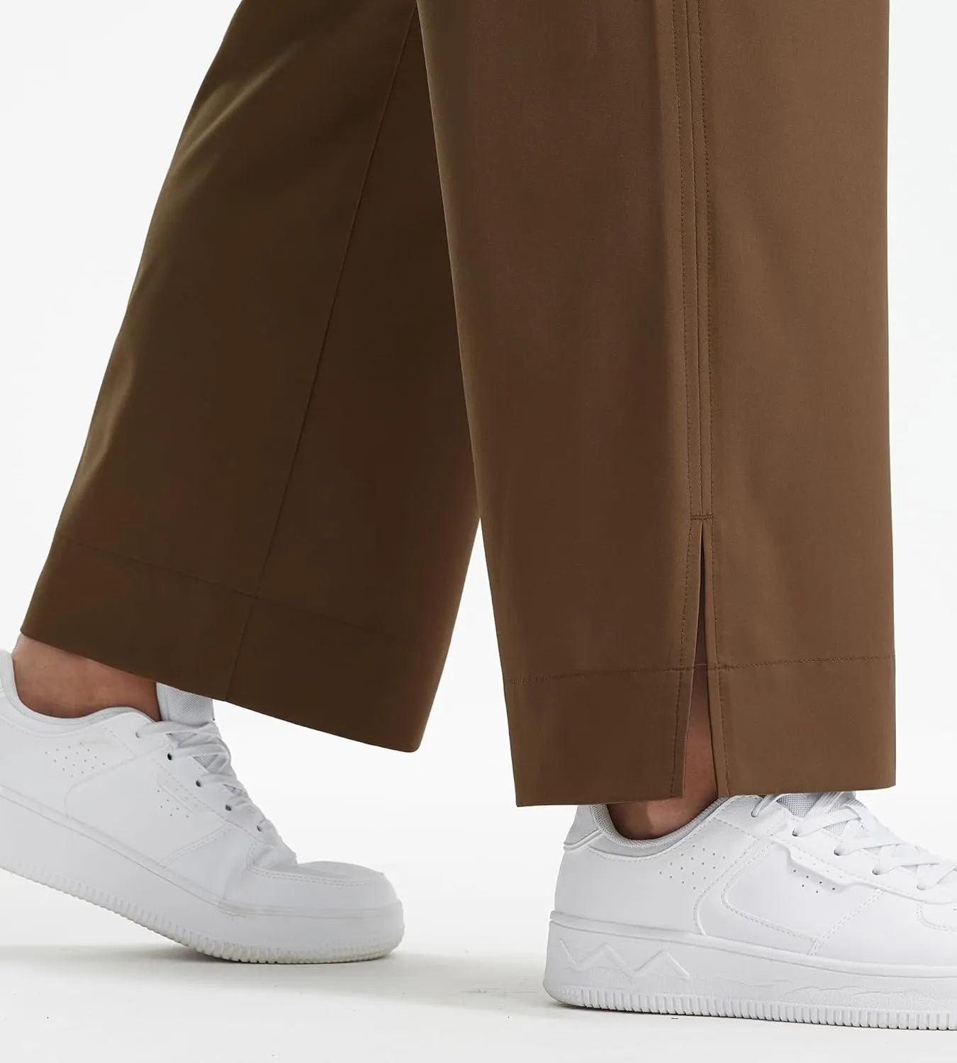 Libin Women's Lightweight Wide Leg Pants 27"/29" High Waisted Casual Work Pants Lounge Flowy Trousers with Pockets