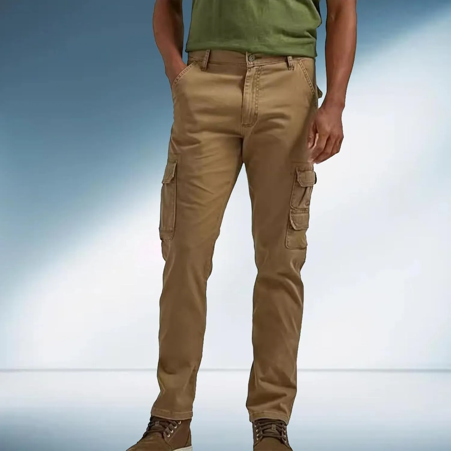 Mens Tactical Hiking Cargo Pants Stretch Ripstop Waterproof Pants Pockets Lightweight Utility Outdoor Apparel