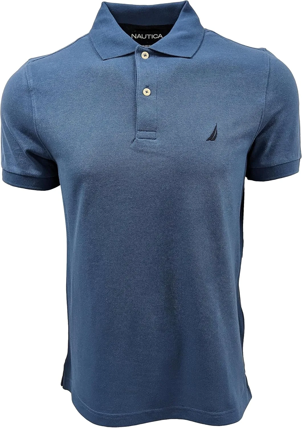 Nautica Men's Slim Fit Short Sleeve Solid Cotton Pique Polo Shirt