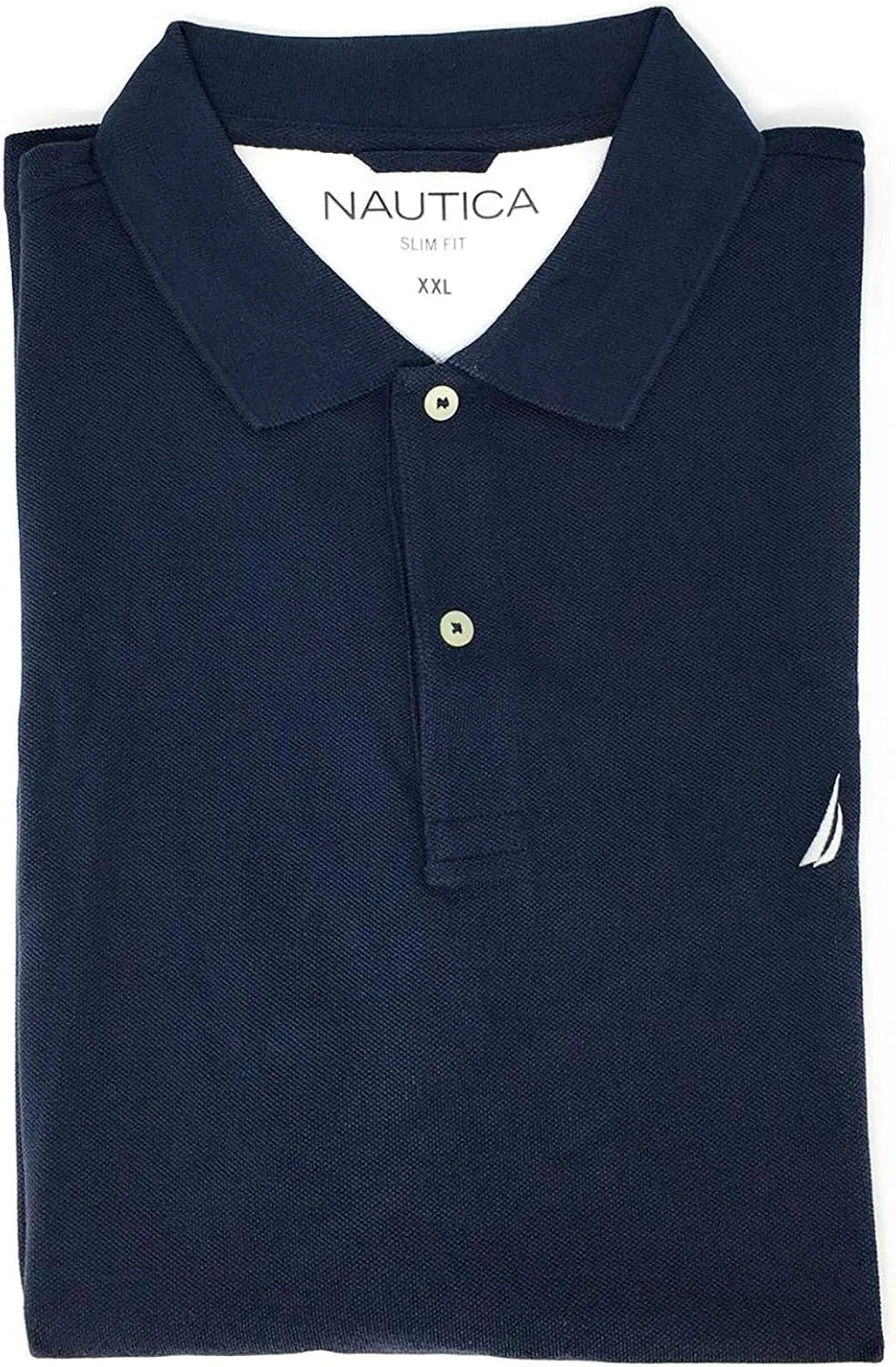 Nautica Men's Slim Fit Short Sleeve Solid Cotton Pique Polo Shirt