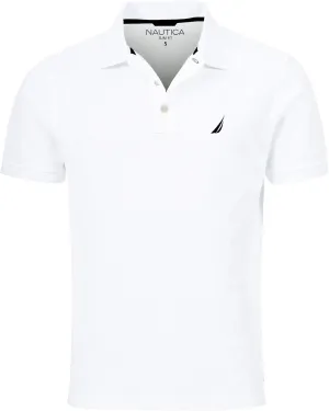 Nautica Men's Slim Fit Short Sleeve Solid Cotton Pique Polo Shirt