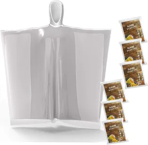 Rain Ponchos,with Drawstring Hood 10 Pack Emergency Disposable Rain Ponchos Family Pack for Adults,Clear