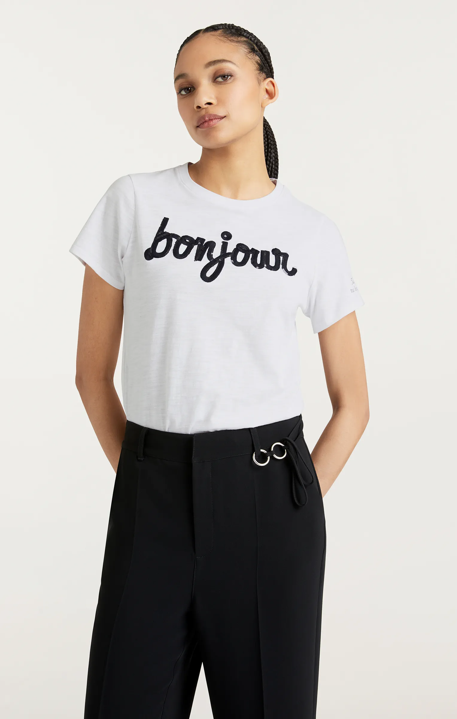 Shrunken Fringe Bonjour Tee