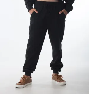 SLANT POCKET TRACKPANTS – BLACK