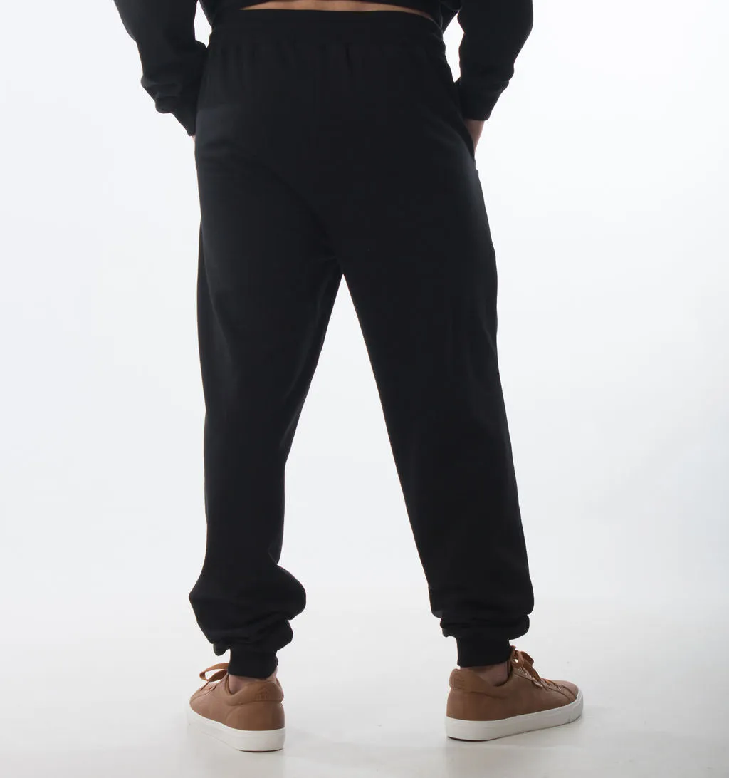 SLANT POCKET TRACKPANTS – BLACK