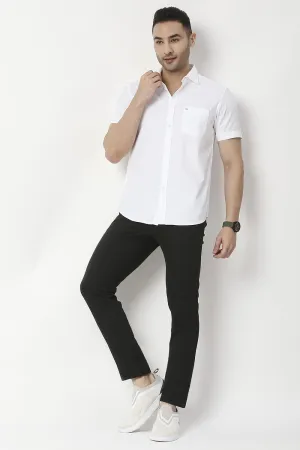 Slim Fit Cotton Dobby Halfsleeves Shirt