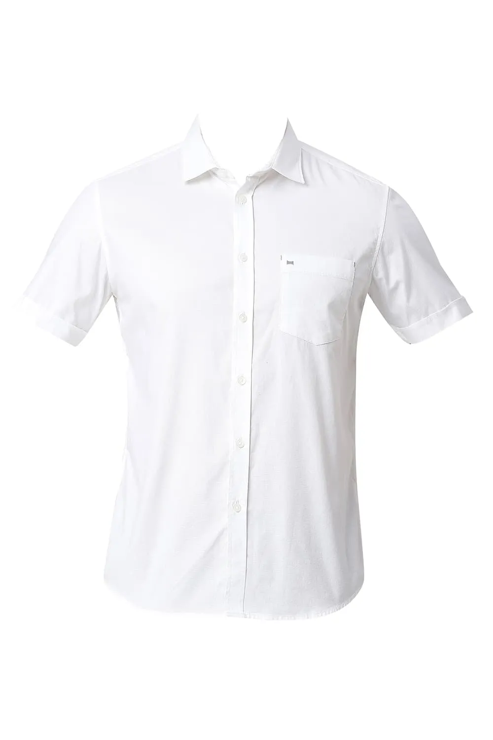 Slim Fit Cotton Dobby Halfsleeves Shirt