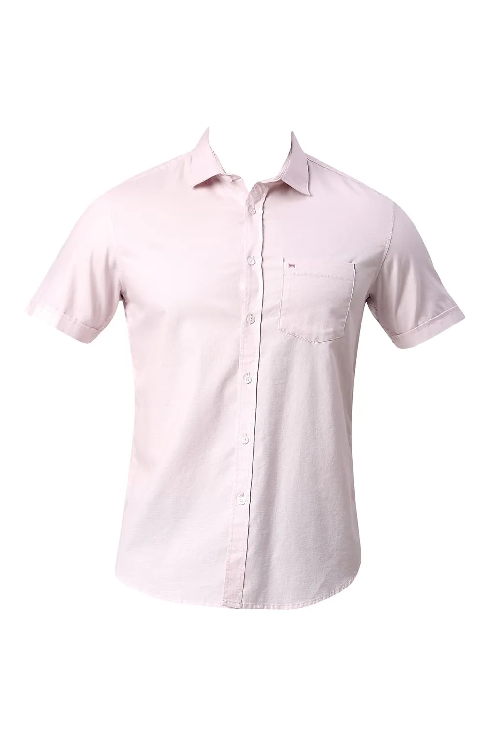 Slim Fit Cotton Dobby Halfsleeves Shirt