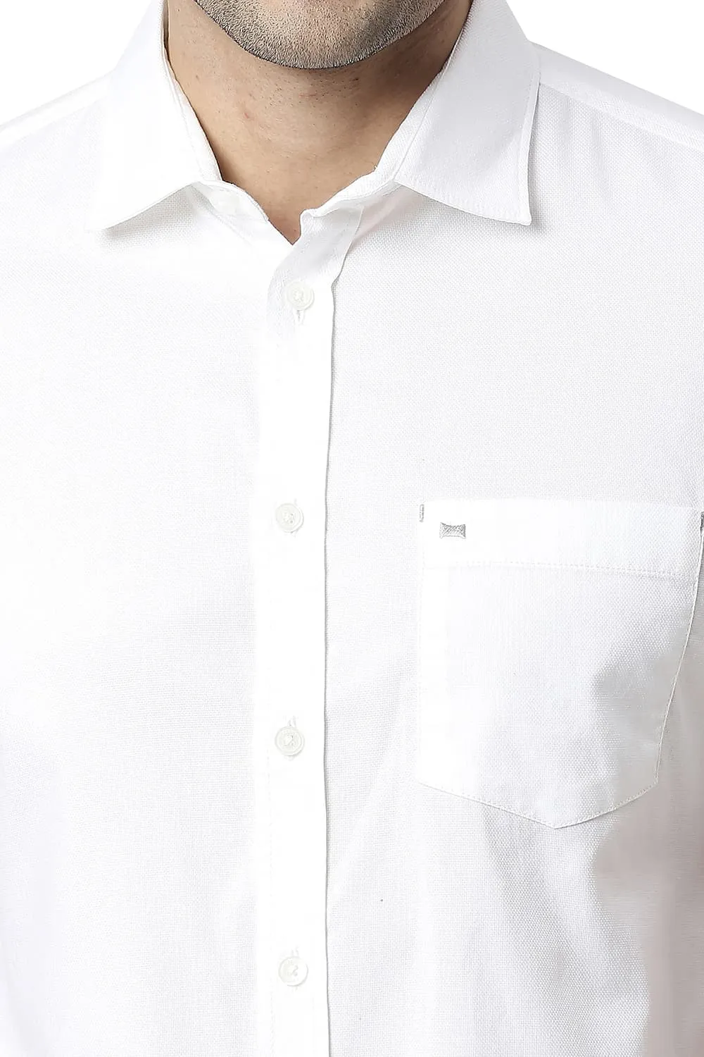 Slim Fit Cotton Dobby Halfsleeves Shirt