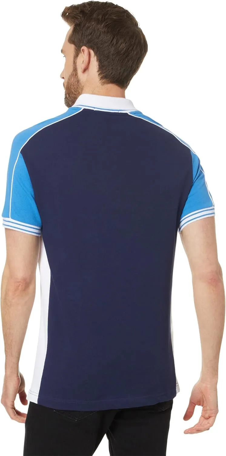 U.S. Polo Assn. Men's Slim Fit Short Sleeve Double Collar Pique Knit Polo Shirt