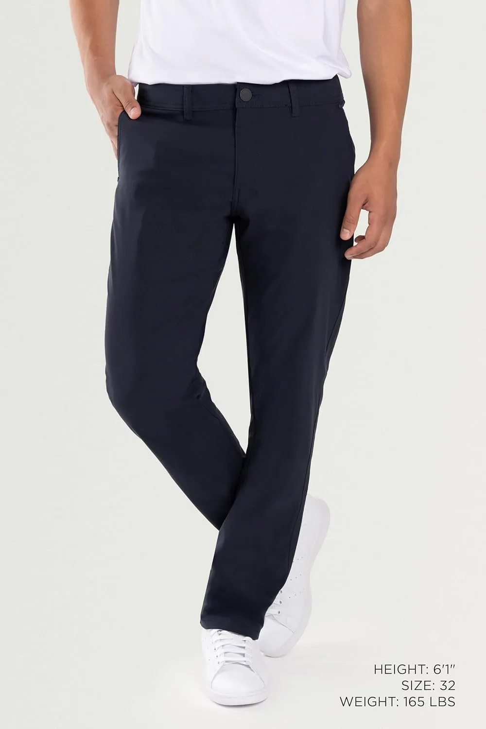 X RAY Stretch Slim Fit Golf Pants Men with Pockets - Tapered Lightweight Mens Golf Pants (Available in 30-38)
