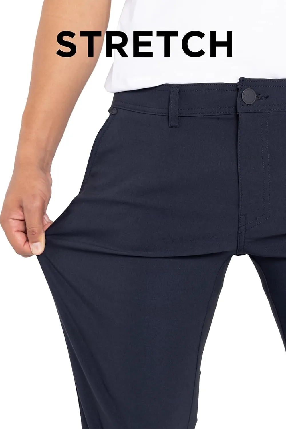 X RAY Stretch Slim Fit Golf Pants Men with Pockets - Tapered Lightweight Mens Golf Pants (Available in 30-38)